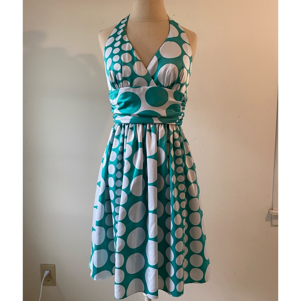 MAX&CLEO | Polka dot halter dress